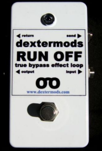 The Dexter Mods True Bypass Run Off Pedal